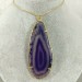 Purple Agate Slice Pendant Necklace Charm Charm MINERALS Chakra Zen-2