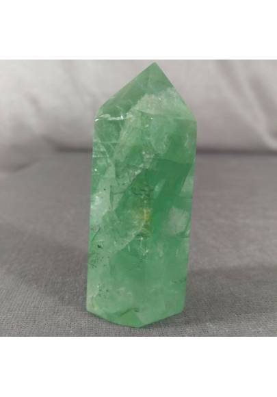 Obelisco ESAGONO Artigianale in Fluorite Verde GRANDE Chakra Cristalloterapia-1