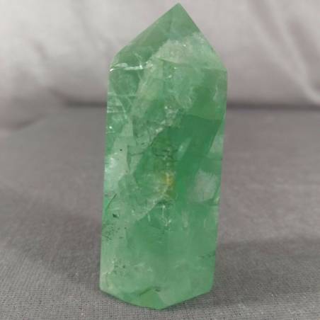 Obelisco ESAGONO Artigianale in Fluorite Verde GRANDE Chakra Cristalloterapia-1