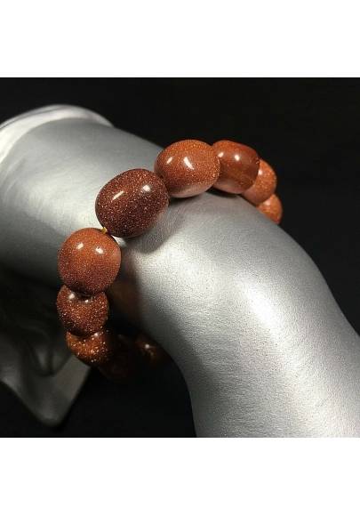 Braccialetto in Burattati di Pietra Del Sole Bracciale DONNA Minerali Chakra A+-1