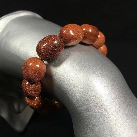 Braccialetto in Burattati di Pietra Del Sole Bracciale DONNA Minerali Chakra A+-1
