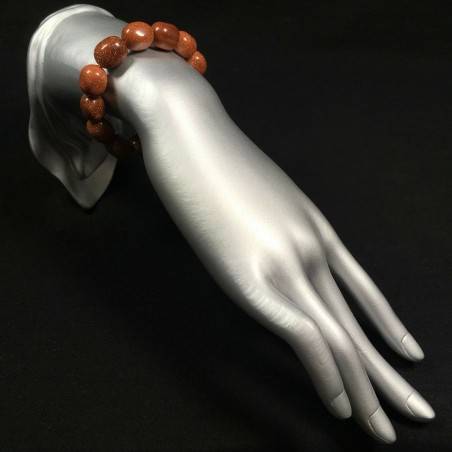 Braccialetto in Burattati di Pietra Del Sole Bracciale DONNA Minerali Chakra A+-2