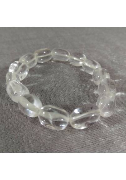BRACELET dans Dégringolé de Quartz Hyalin PUR Bracelet Femme Minéraux Chakra-1