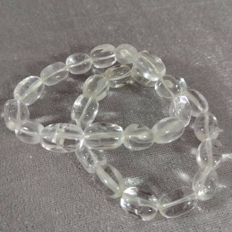 BRACELET dans Dégringolé de Quartz Hyalin PUR Bracelet Femme Minéraux Chakra-2