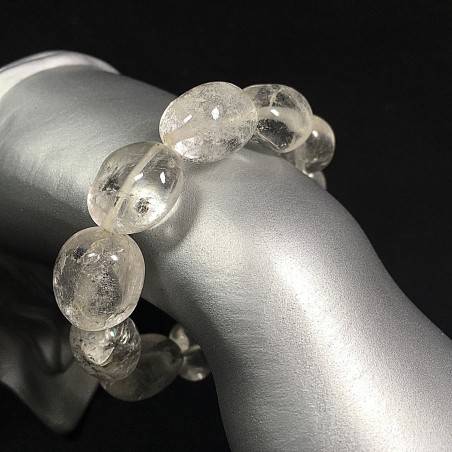 Pulsera en Cuarzo Blanco Congelado Pulsera MUJER Minerales Chakra Zen-1