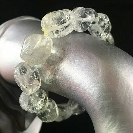 Pulsera en Cuarzo Blanco Congelado Pulsera MUJER Minerales Chakra Zen-3