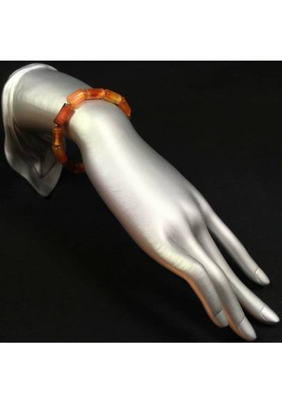 Braccialetto in Corniola Corallo Bracciale DONNA Minerali Chakra Zen-1