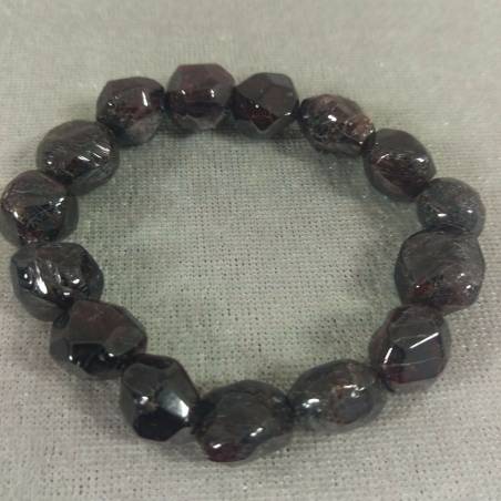 Wonderful Faceted GARNET Bracelet UNISEX MINERALS Chakra Zen Healing Stone-2