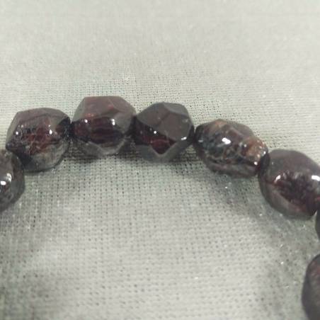 Wonderful Faceted GARNET Bracelet UNISEX MINERALS Chakra Zen Healing Stone-3