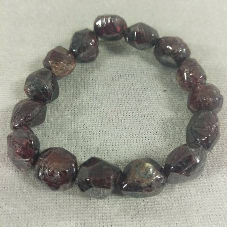Wonderful Faceted GARNET Bracelet UNISEX MINERALS Chakra Zen Healing Stone-4