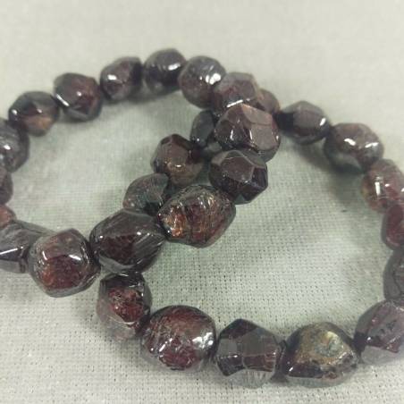 Wonderful Faceted GARNET Bracelet UNISEX MINERALS Chakra Zen Healing Stone-5