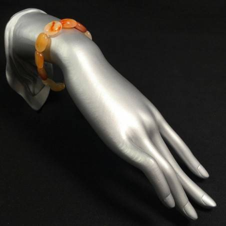 Pulsera en Cornalina Ágata Pulido Pulsera MUJER Minerales Chakra Zen-2