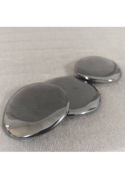 Plato en Hematite Pulida ALTA CALIDAD Rodado Plano Minerales Cristales Reiki Zen-1