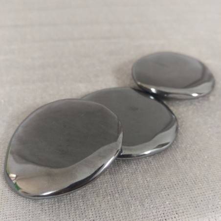 Piastra In Ematite Lucida ALTA QUALITA' Saponetta Minerali Cristalli Reiki Zen-1