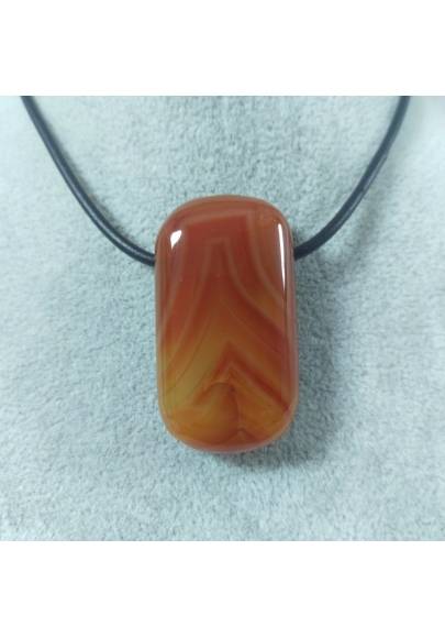 Pendentif GEMME de Agate Cornaline Grand Collier Charm Pendentif Minéraux Chakra-1