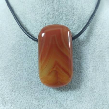 Pendentif GEMME de Agate Cornaline Grand Collier Charm Pendentif Minéraux Chakra-1