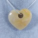 Collana Cuor di CALCITE Gialla Cuore Ciondolo RARO Cristallo Regalo Cristalli A+-4