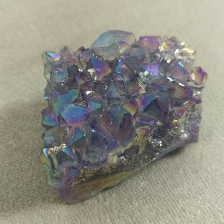 Druzy in RAINBOW AMETHYST with AQUA AURA MINERALS Chakra Crystal Healing Zen-2