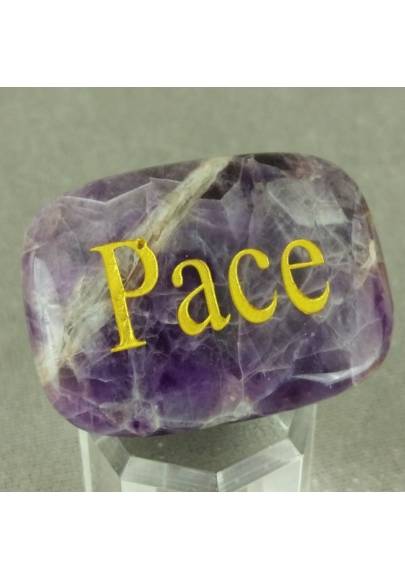 AMETHYST Crystal Peace Palmstone Tumbled Stone Plate Crystal Healing MINERALS A+-1