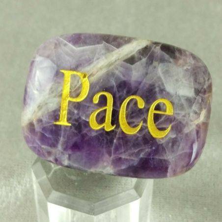 AMETHYST Crystal Peace Palmstone Tumbled Stone Plate Crystal Healing MINERALS A+-3