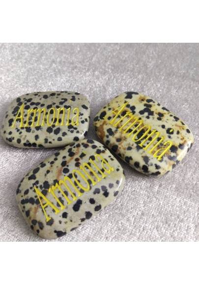 Palmstone of ARMONY JASPER Dalmatina Dalmata Crystal Healing Plate Chakra-1