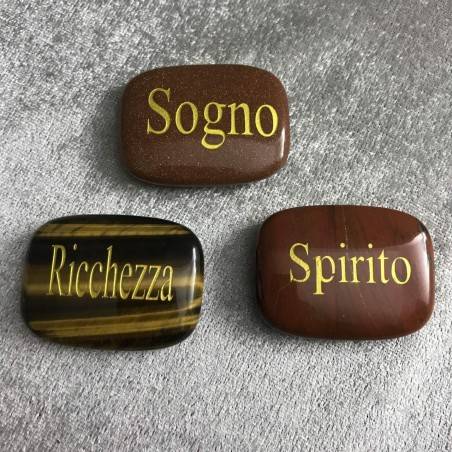 Palmstone of SPIRIT in Red Jasper Crystal Healing Plate Chakra Pietre-3