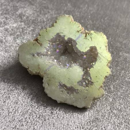 Geode PLATINO in AQUA AURA + Scatola Quarzo Ialino Brillante Cristallo di Rocca-11