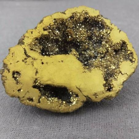 Golden Geode AQUA AURA A+ + Box Crystal Healing Quartz Rock CRYSTAL MINERALS-2