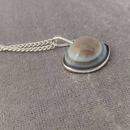 Ciondolo in Agata OCCHIO di BUDDHA Chiaro Collana Cristalloterapia Chakra Reiki-4