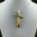 Handmade Cross Cross in Picture Jasper with Silver Plated Necklace Gift Idea-2