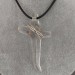 Cross Pendant in HYALINE Quartz Rock Crystal SILVER Necklace Healing Jewel Zen-2