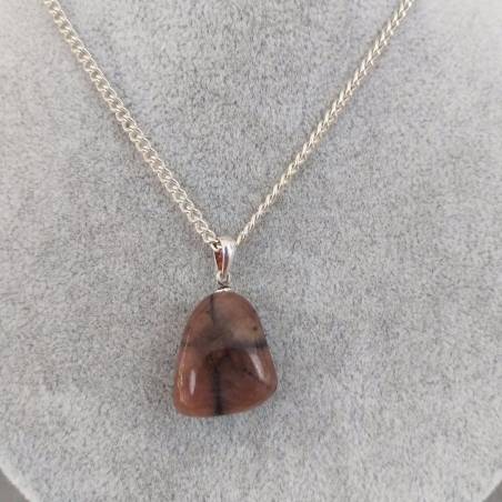 Chiastolite Pendant Sterling Silver 925 Necklace Charm Crystal Healing Jewel Zen-3