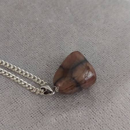 Chiastolite Pendant Sterling Silver 925 Necklace Charm Crystal Healing Jewel Zen-5