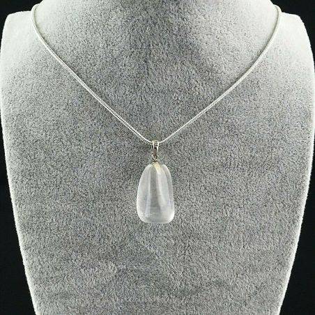 Pendant in True Opal Quartz Sterling Silver 925 Necklace Charm Crystal Healing Zen-2