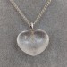 HYALINE Quartz Heart Pendant Sterling Silver 925 Necklace Chain Rock CRYSTAL-1
