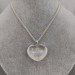 HYALINE Quartz Heart Pendant Sterling Silver 925 Necklace Chain Rock CRYSTAL-3