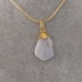 Gold Flower Pendant In Chalcedony Necklace Meditation Chakra Crystal Healing-2