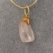 Golden Flower Pendant of Hyaline Quartz Necklace Rock CRYSTAL MINERALS Reiki-2