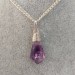 Pendant Point in AMETHYST & Silver Vintage Druzy Geode MINERALS Crystals-3