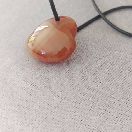 Necklace Heart in CARNELIAN Tumbled Stone Necklace MINERALS Crystals Reiki Gift Idea-4