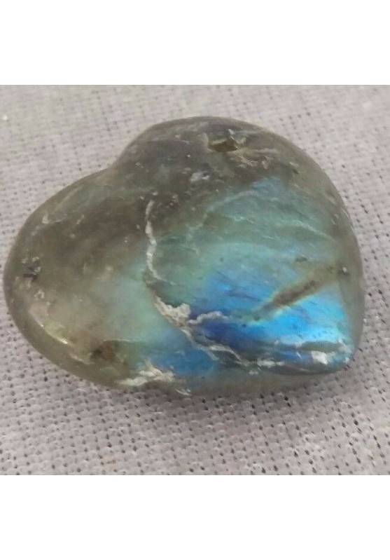 Ciondolo Cuor di Labradorite Cuore Collana Minerali Burarttati Regalo Pietra A+-1