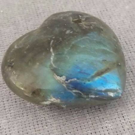 Ciondolo Cuor di Labradorite Cuore Collana Minerali Burarttati Regalo Pietra A+-1