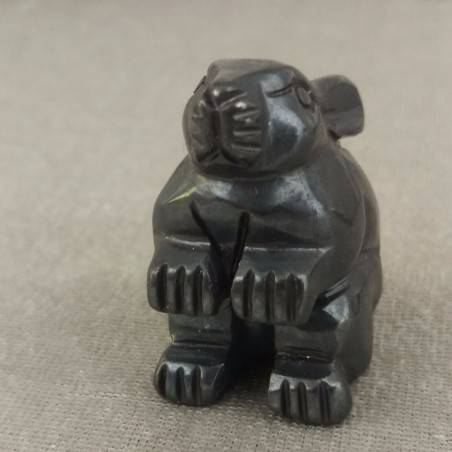 Rabbit in Hematite Home Animals Crystal Healing MINERALS Polished Reiki Aura-2