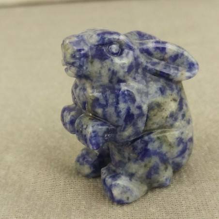 Rabbit in Sodalite Home Animals Crystal Healing MINERALS Polished Reiki Zen-2