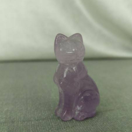 Cat in AMETHYST Home Animals Crystal Healing MINERALS Polished Reiki Chakra-2