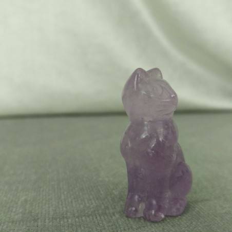 Cat in AMETHYST Home Animals Crystal Healing MINERALS Polished Reiki Chakra-3