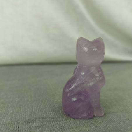 Cat in AMETHYST Home Animals Crystal Healing MINERALS Polished Reiki Chakra-4