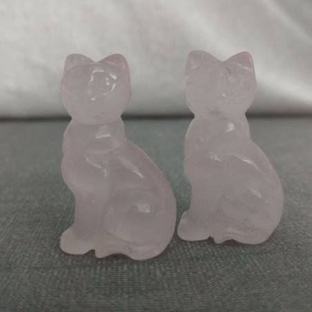Rose Quartz Cat Home Animals Crystal Healing MINERALS Polished Reiki Zen-1