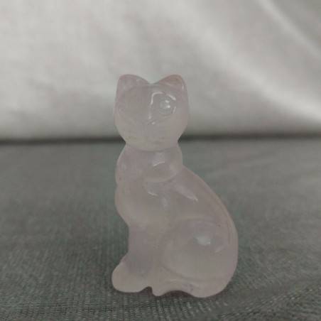 Rose Quartz Cat Home Animals Crystal Healing MINERALS Polished Reiki Zen-4