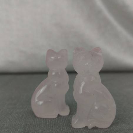 Rose Quartz Cat Home Animals Crystal Healing MINERALS Polished Reiki Zen-6